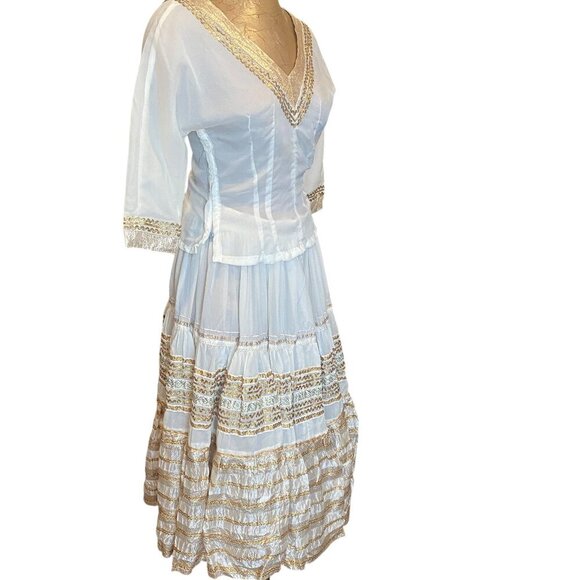 VTG 50s 60s Patio Skirt Set Alpha Sportswear 12 Rickrac Trim #60M - Picture 3 of 9